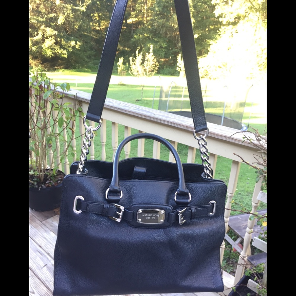 MICHAEL Michael Kors Black Leather Bag - Picture 2 of 9